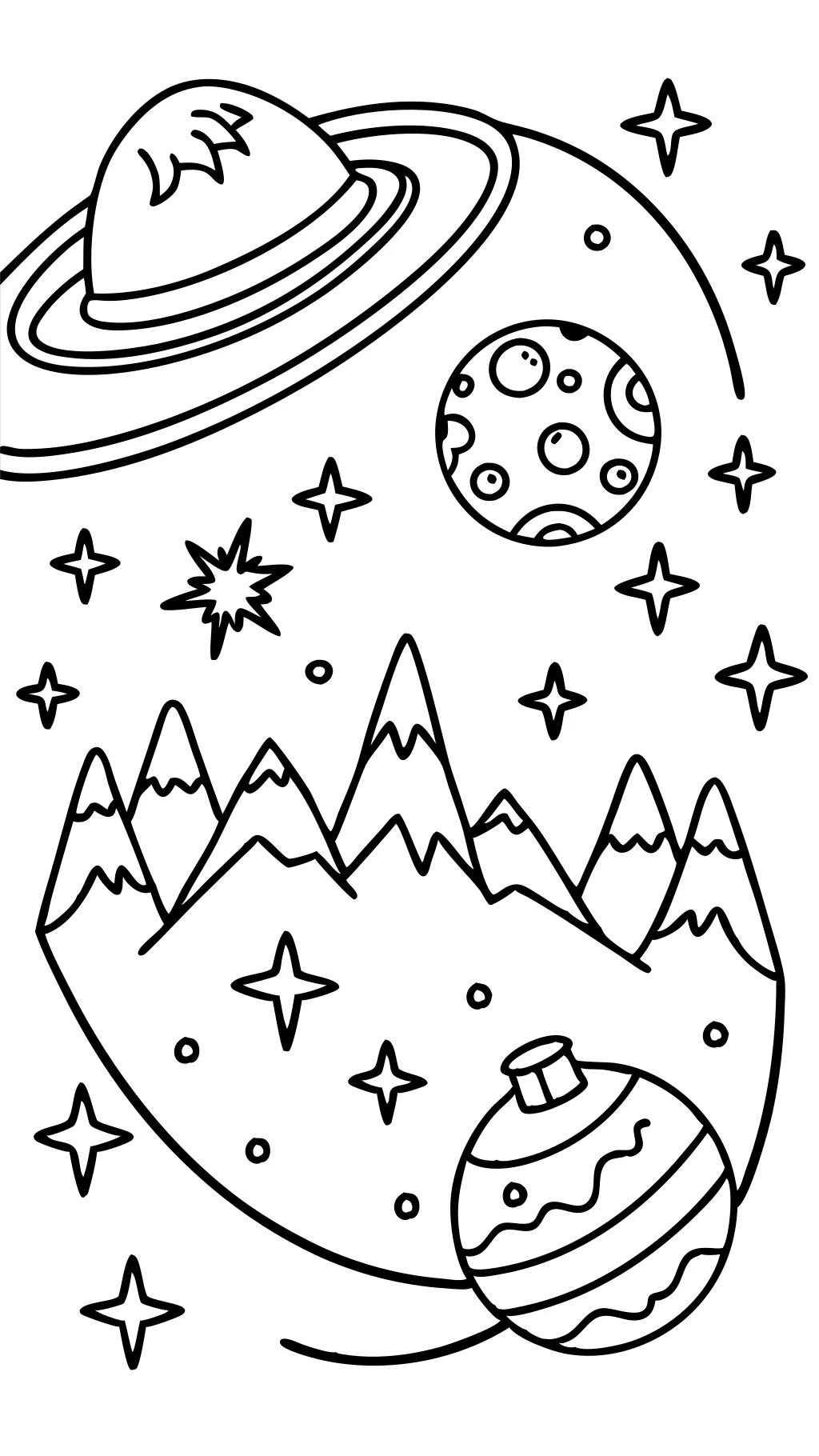 planet coloring page